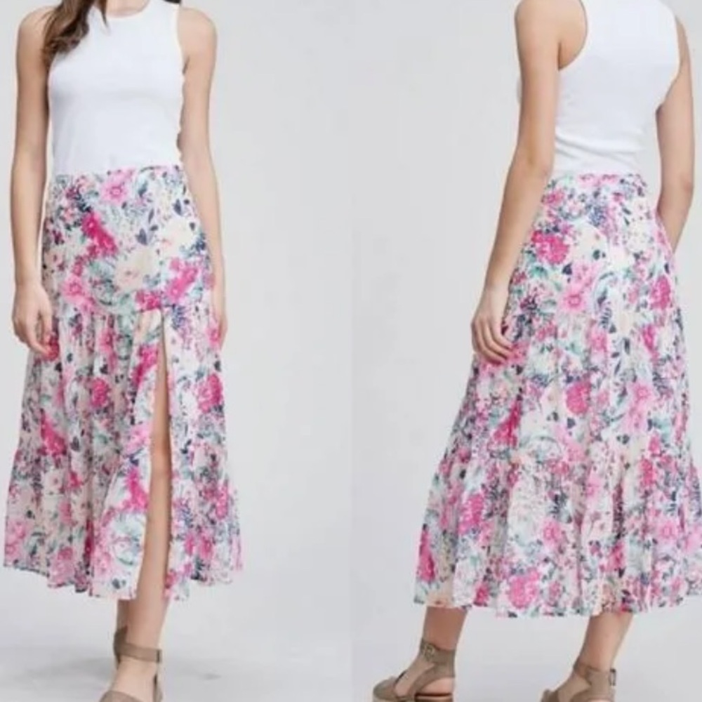 Free People En Saison Floral Midi Skirt - Women | Color: Pink | Size: XS